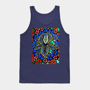 Mindful Flower Blue by LowEndGraphics Tank Top